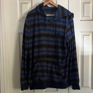 O'Neill Blue and Black Striped Hoodie